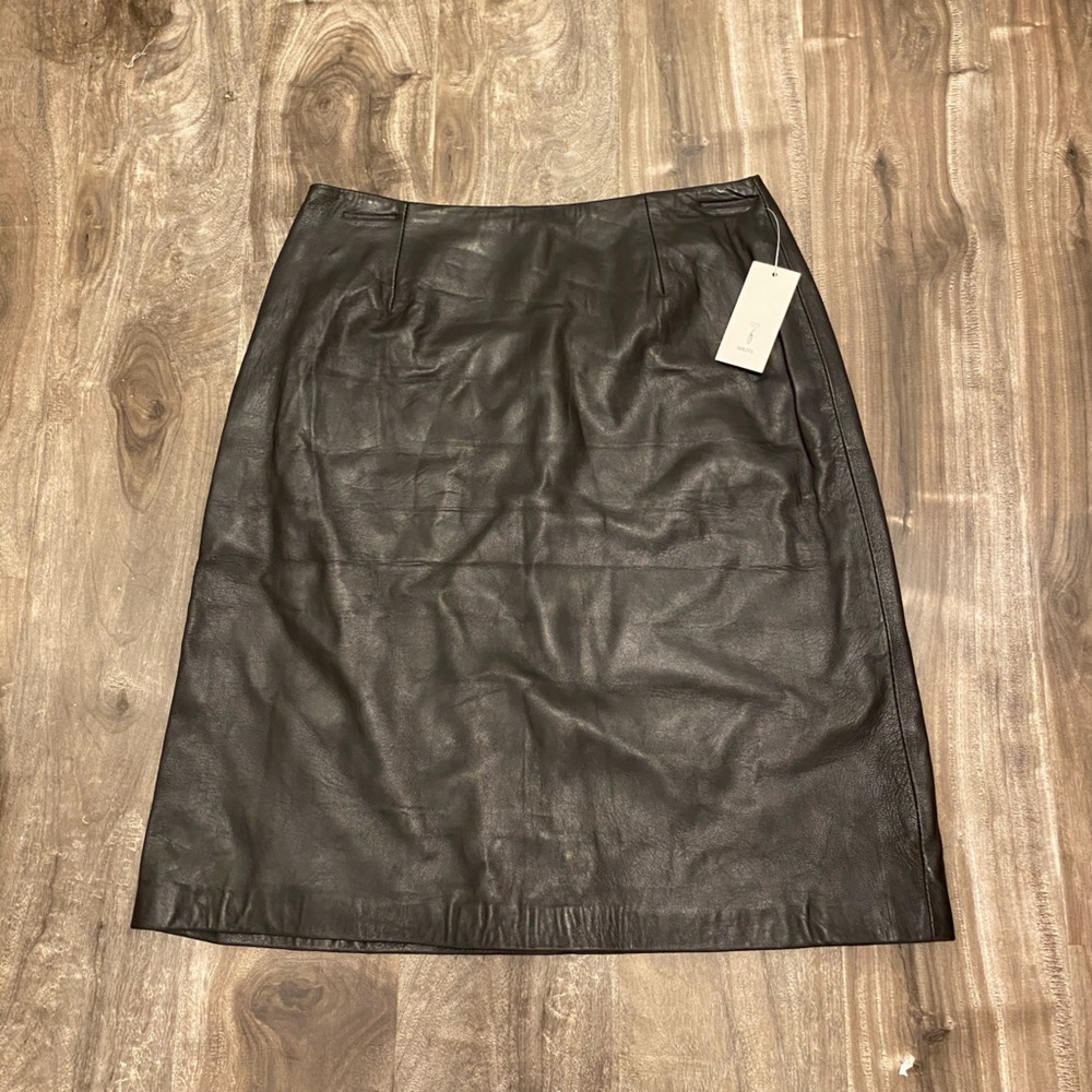**NWT** Black Leather I.N.C Skirt Petite Sz 6